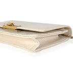 Chanel Gold Metallic Lizard Golden Class Wallet on Chain