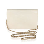 Chanel Gold Metallic Lizard Golden Class Wallet on Chain
