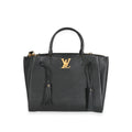 Louis Vuitton Louis Vuitton Black Grained Calfskin Lockmeto Tote