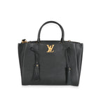 Louis Vuitton Louis Vuitton Black Grained Calfskin Lockmeto Tote