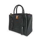 Louis Vuitton Louis Vuitton Black Grained Calfskin Lockmeto Tote
