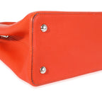 Louis Vuitton Orange Taurillon Leather Capucines MM