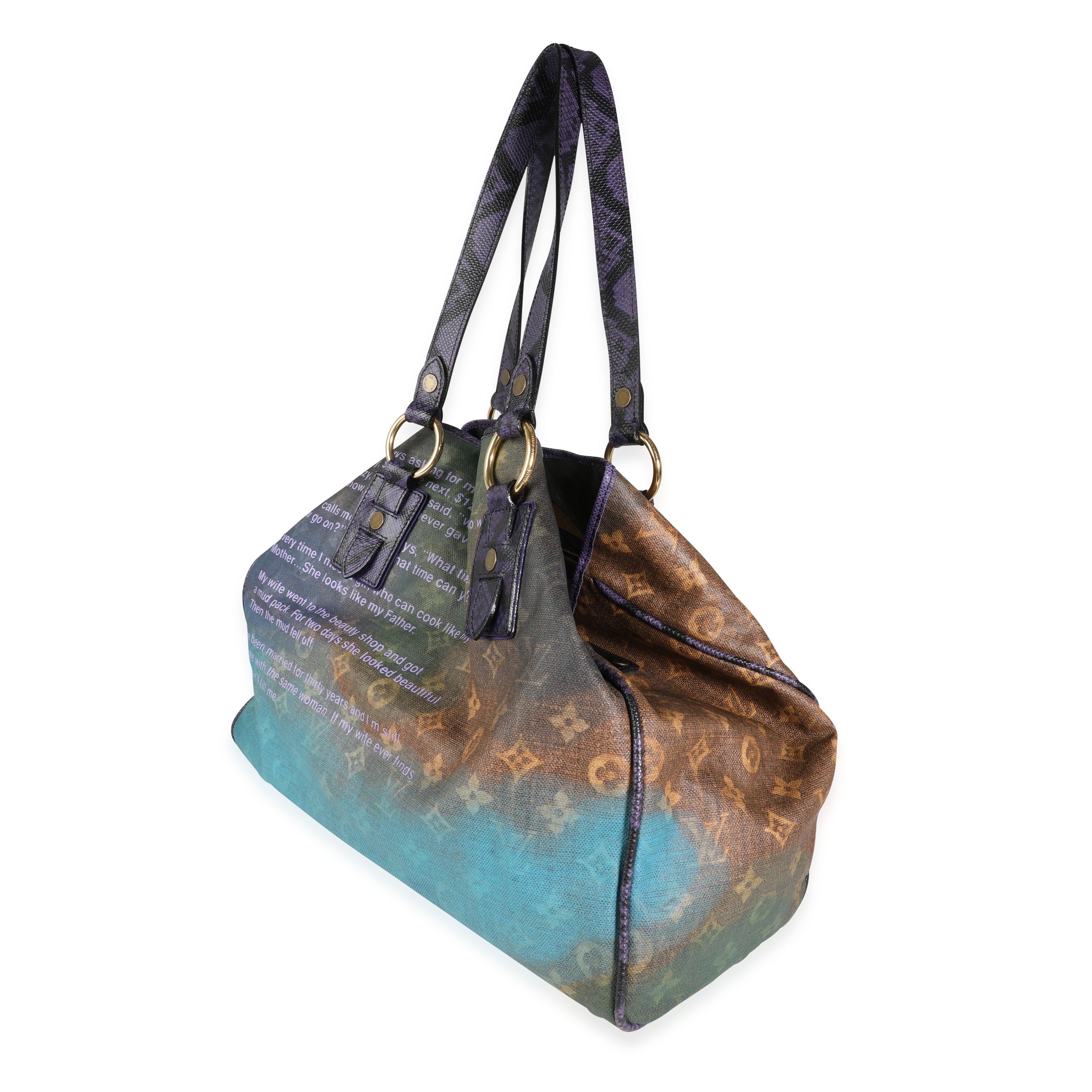 Louis Vuitton Louis Vuitton x Richard Prince Limited Edition Monogram Heartbreak Jokes Tote