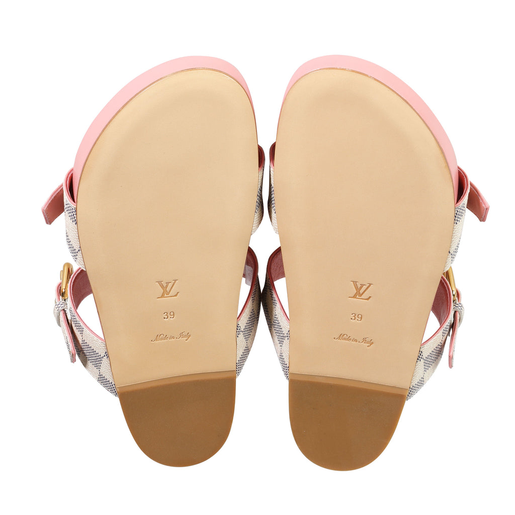 Louis Vuitton Louis Vuitton Damier Azur Bom Dia Flat Mule (US Size 9)