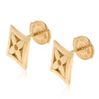 Louis Vuitton Louis Vuitton Monogram Resille Stud Earrings in 18K Yellow Gold
