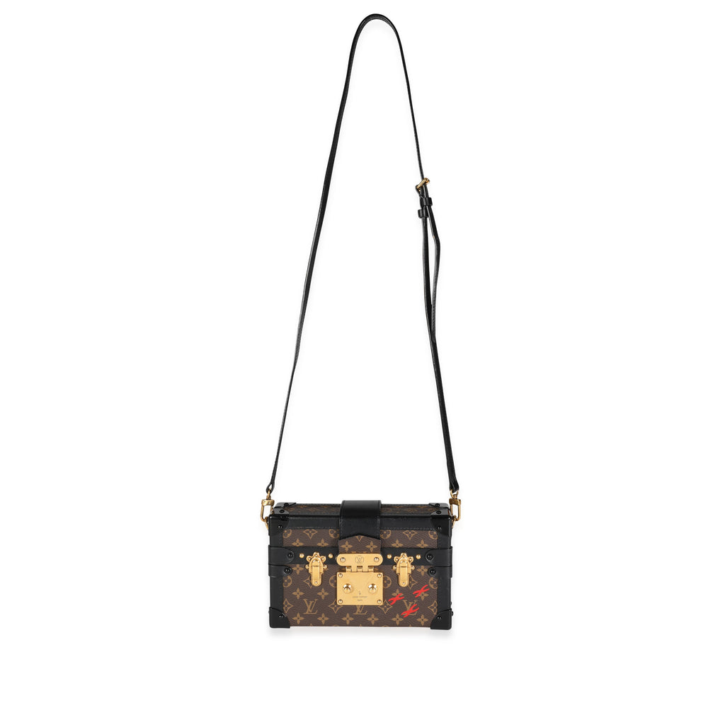 Louis Vuitton Louis Vuitton Monogram Canvas & Black Calfskin Petite Malle