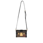 Louis Vuitton Louis Vuitton Monogram Canvas & Black Calfskin Petite Malle