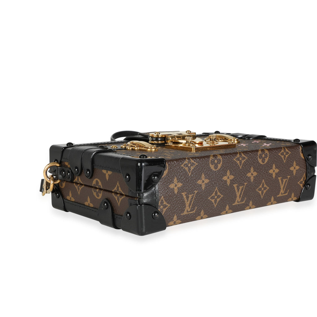 Louis Vuitton Louis Vuitton Monogram Canvas & Black Calfskin Petite Malle