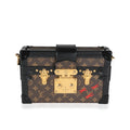 Louis Vuitton Louis Vuitton Monogram Canvas & Black Calfskin Petite Malle