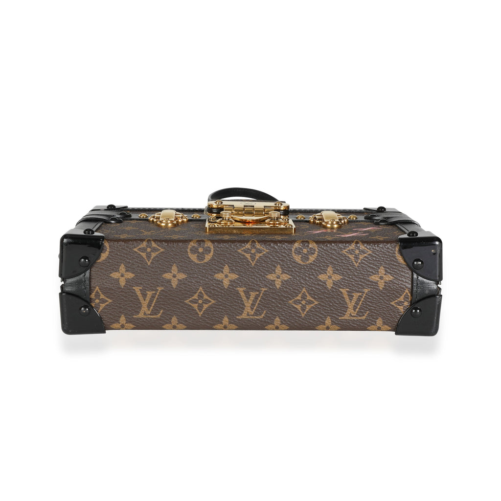 Louis Vuitton Louis Vuitton Monogram Canvas & Black Calfskin Petite Malle
