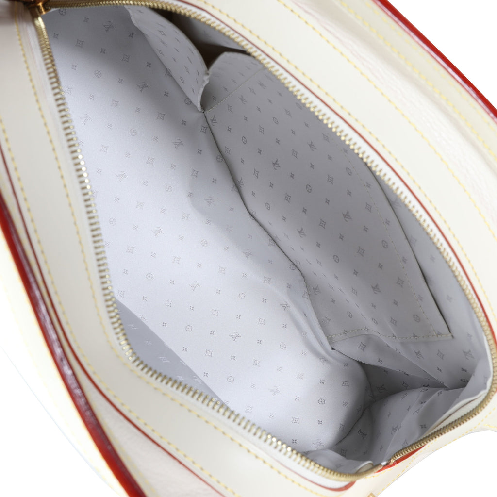 Louis Vuitton Louis Vuitton White Suhali Leather Le Radieux Bag