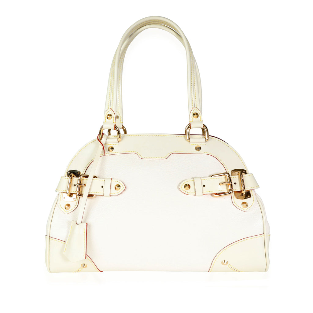 Louis Vuitton Louis Vuitton White Suhali Leather Le Radieux Bag