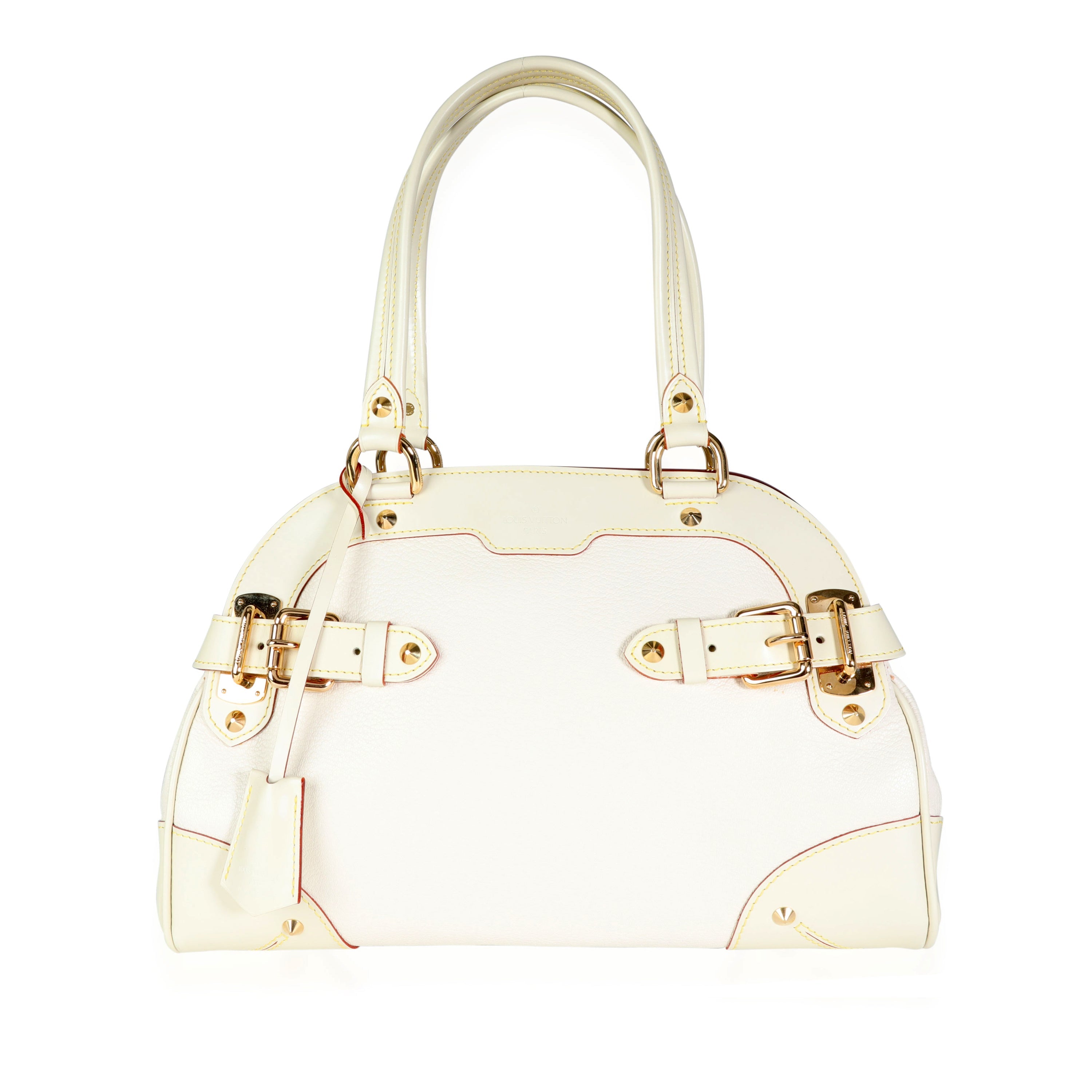 Louis Vuitton Louis Vuitton White Suhali Leather Le Radieux Bag