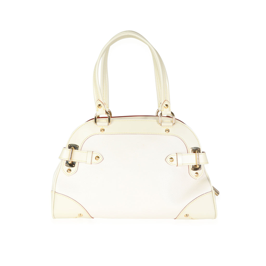 Louis Vuitton Louis Vuitton White Suhali Leather Le Radieux Bag