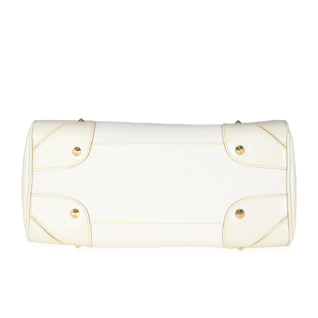 Louis Vuitton Louis Vuitton White Suhali Leather Le Radieux Bag