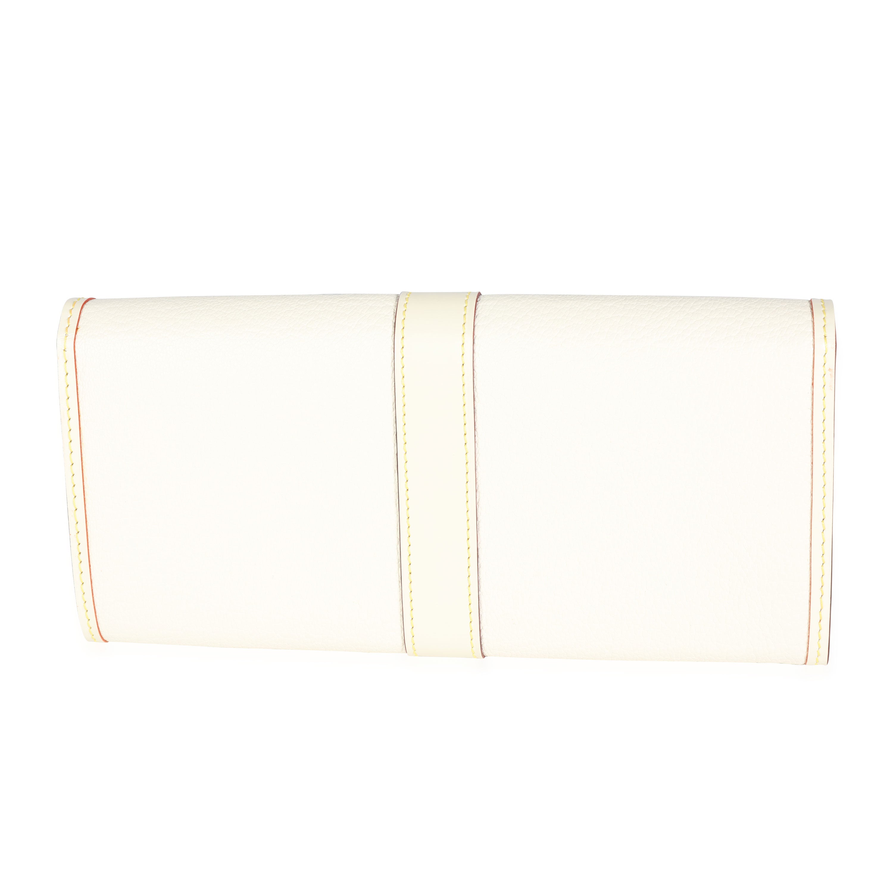 Louis Vuitton Louis Vuitton White Suhali Leather Le Favori Wallet