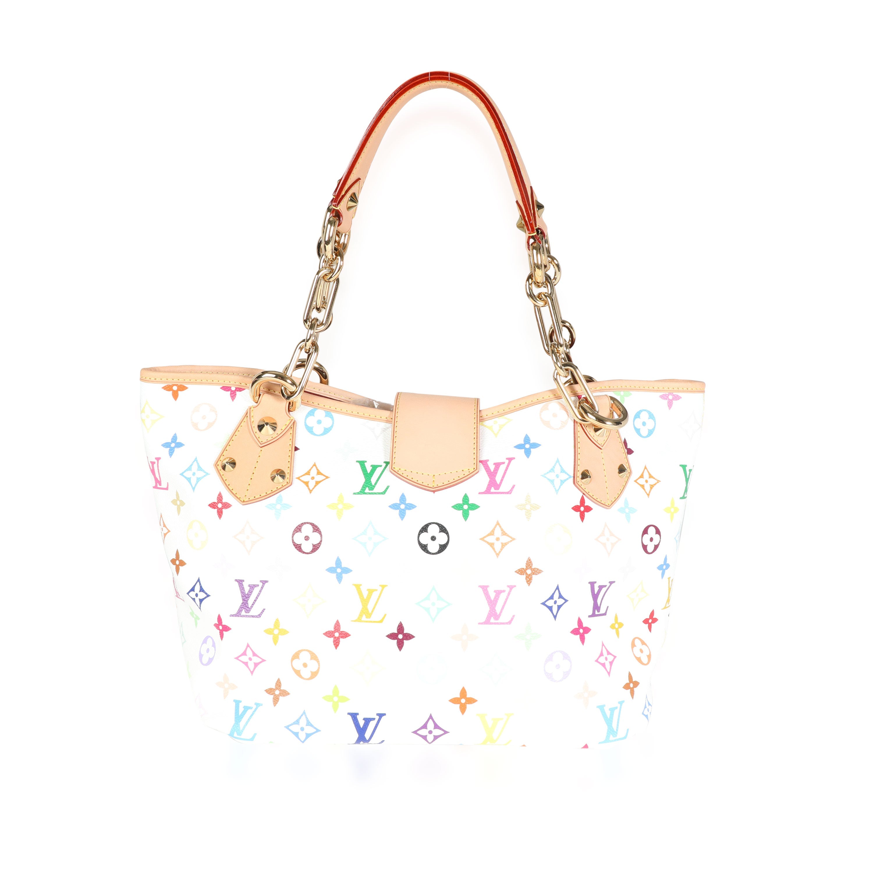 Louis Vuitton Louis Vuitton x Takashi Murakami White Monogram Multicolore Canvas Annie GM