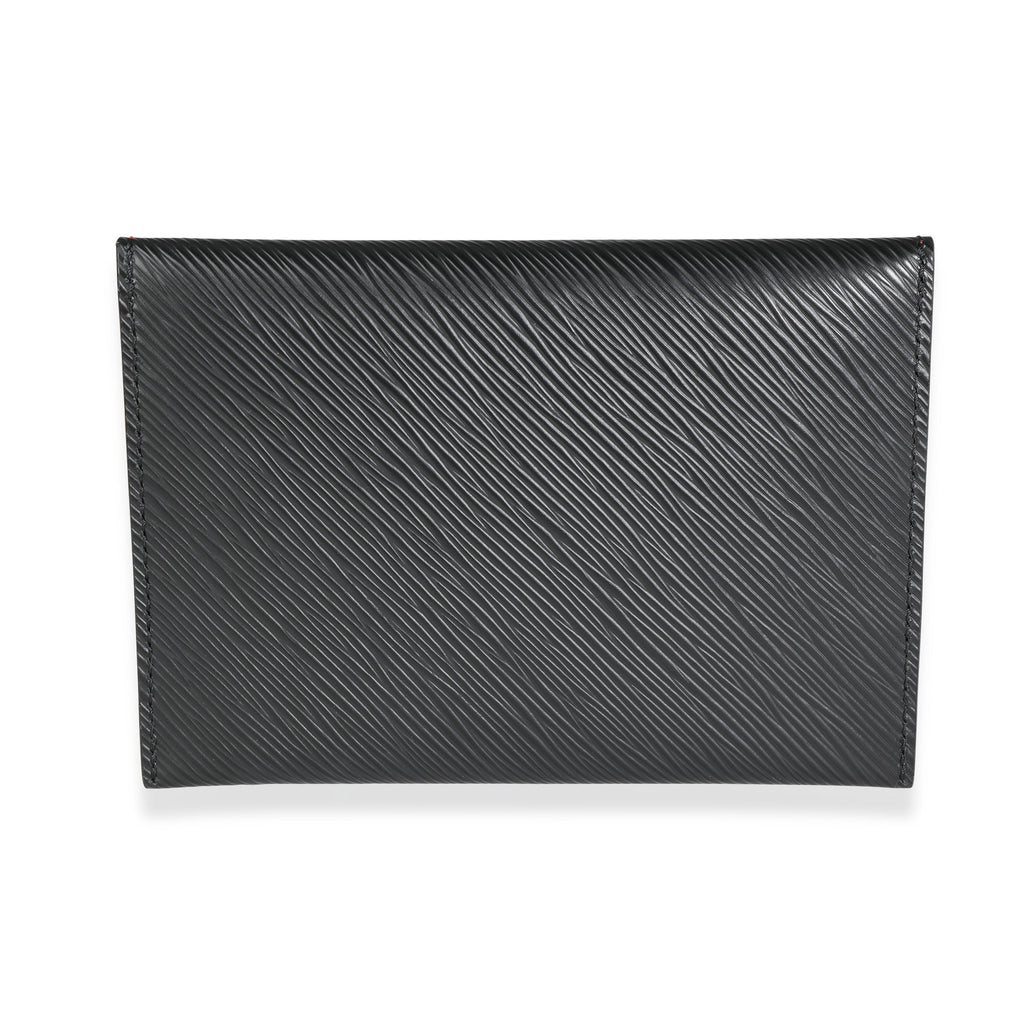 Louis Vuitton Louis Vuitton Black Epi Leather Invitation Envelope Clutch