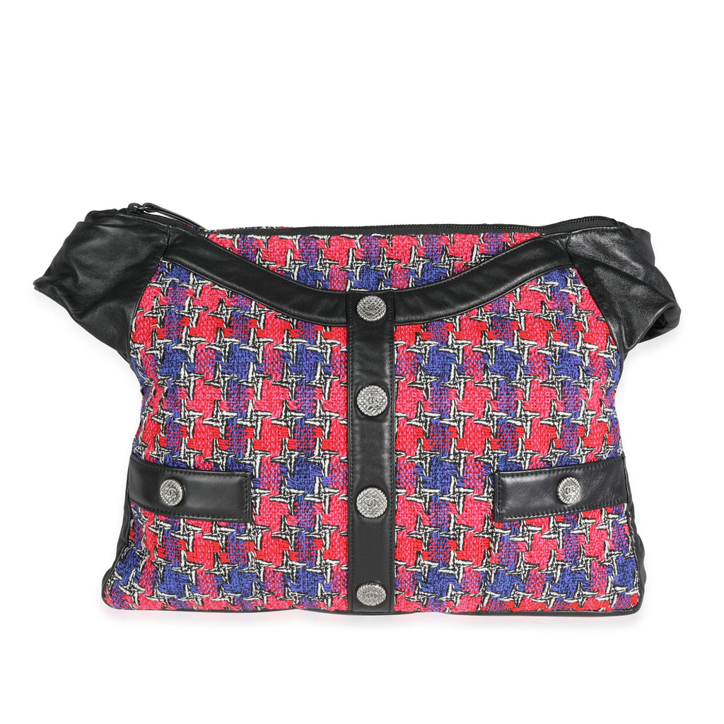Chanel Black Lambskin & Multicolor Tweed Girl Bag