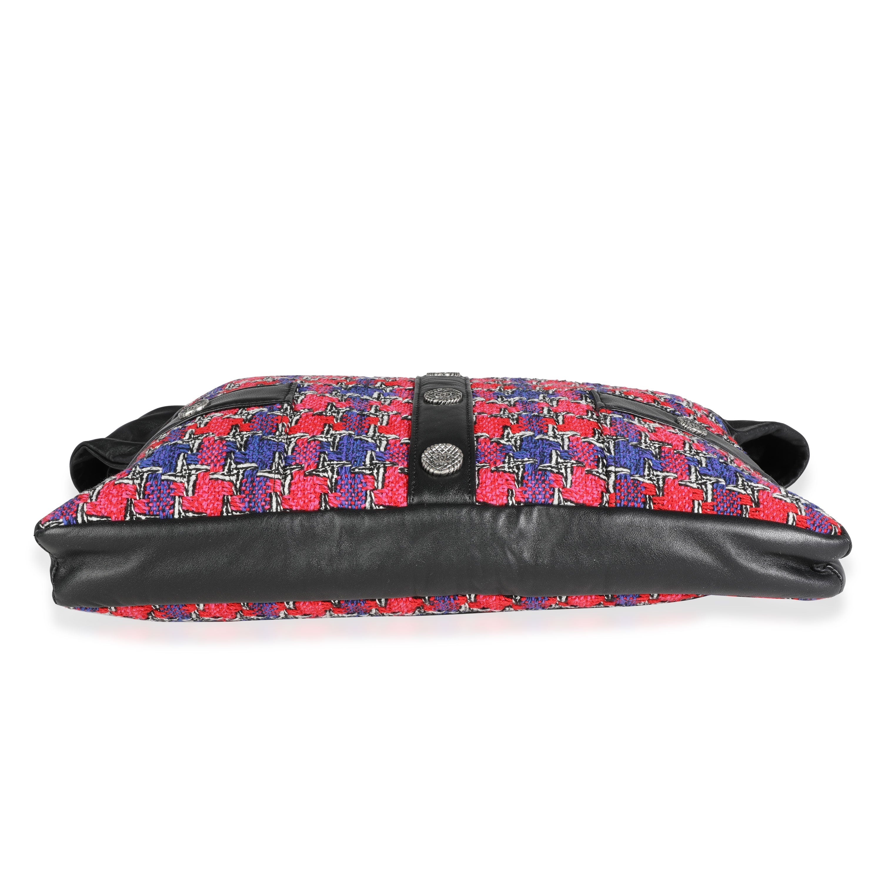 Chanel Black Lambskin & Multicolor Tweed Girl Bag