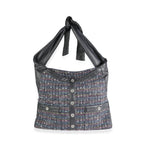 Chanel Navy Lambskin & Multicolor Tweed Girl Bag