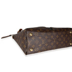 Louis Vuitton Louis Vuitton Monogram Canvas & Black Leather V Tote MM