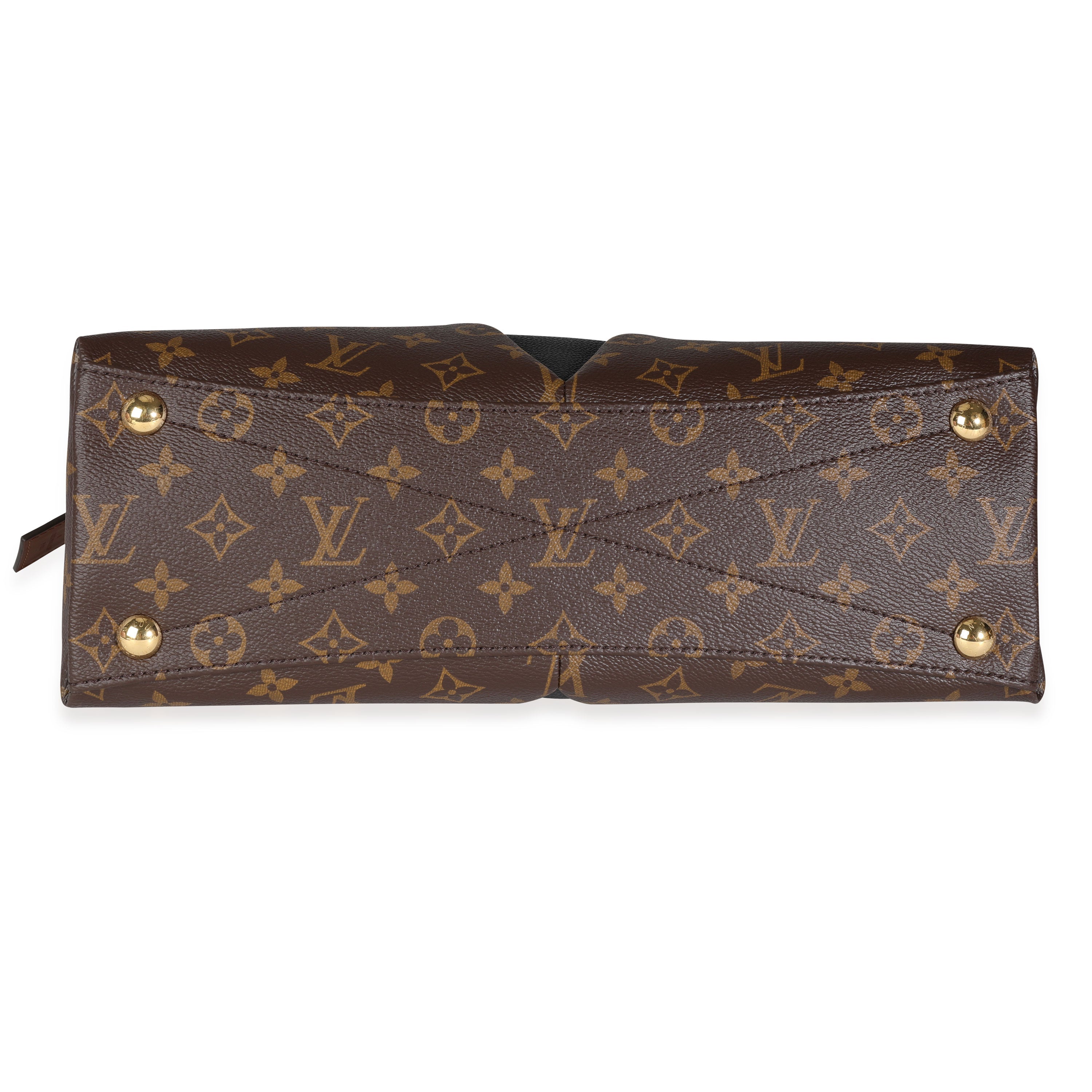 Louis Vuitton Louis Vuitton Monogram Canvas & Black Leather V Tote MM
