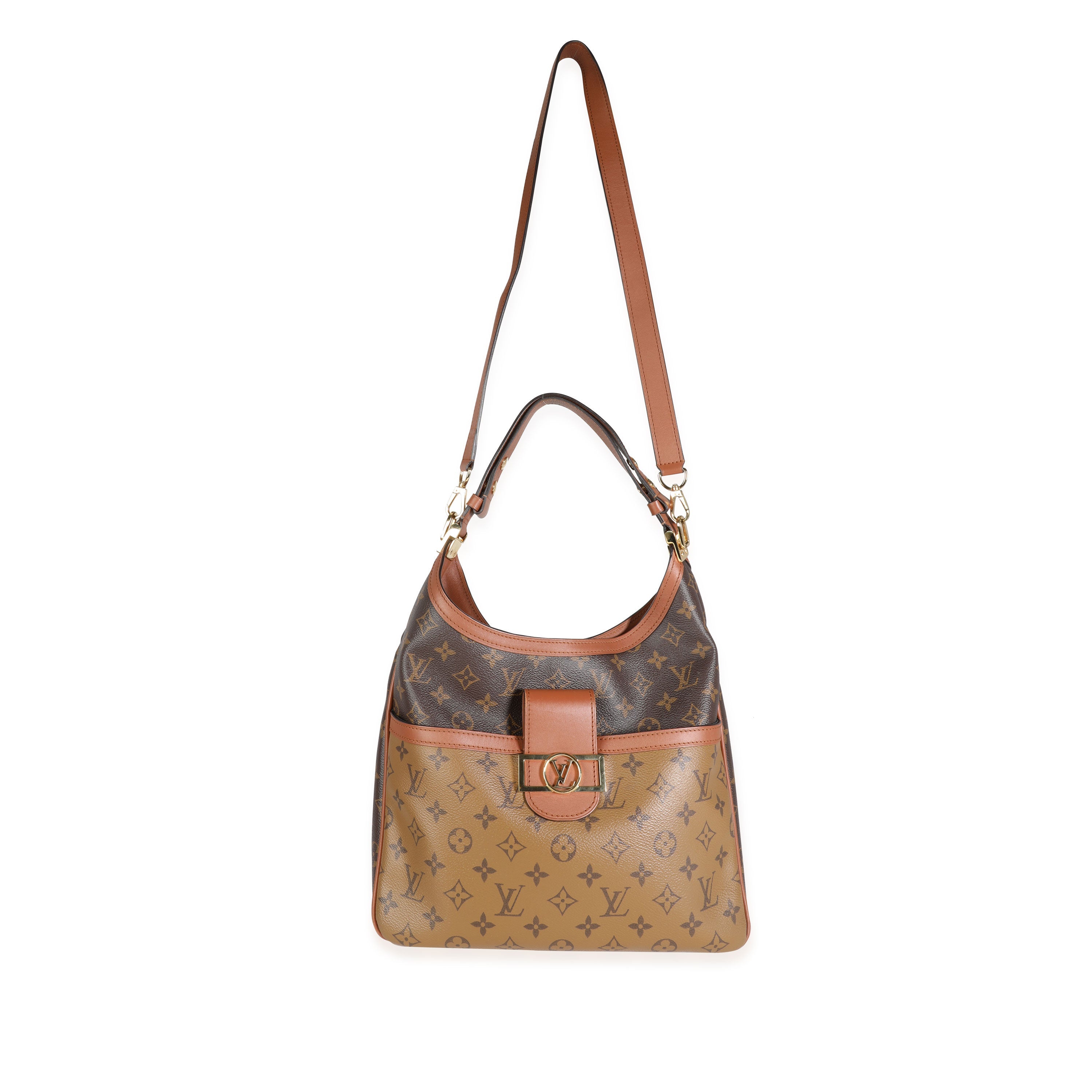 Louis Vuitton Louis Vuitton Monogram & Monogram Reverse Canvas Dauphine Hobo MM