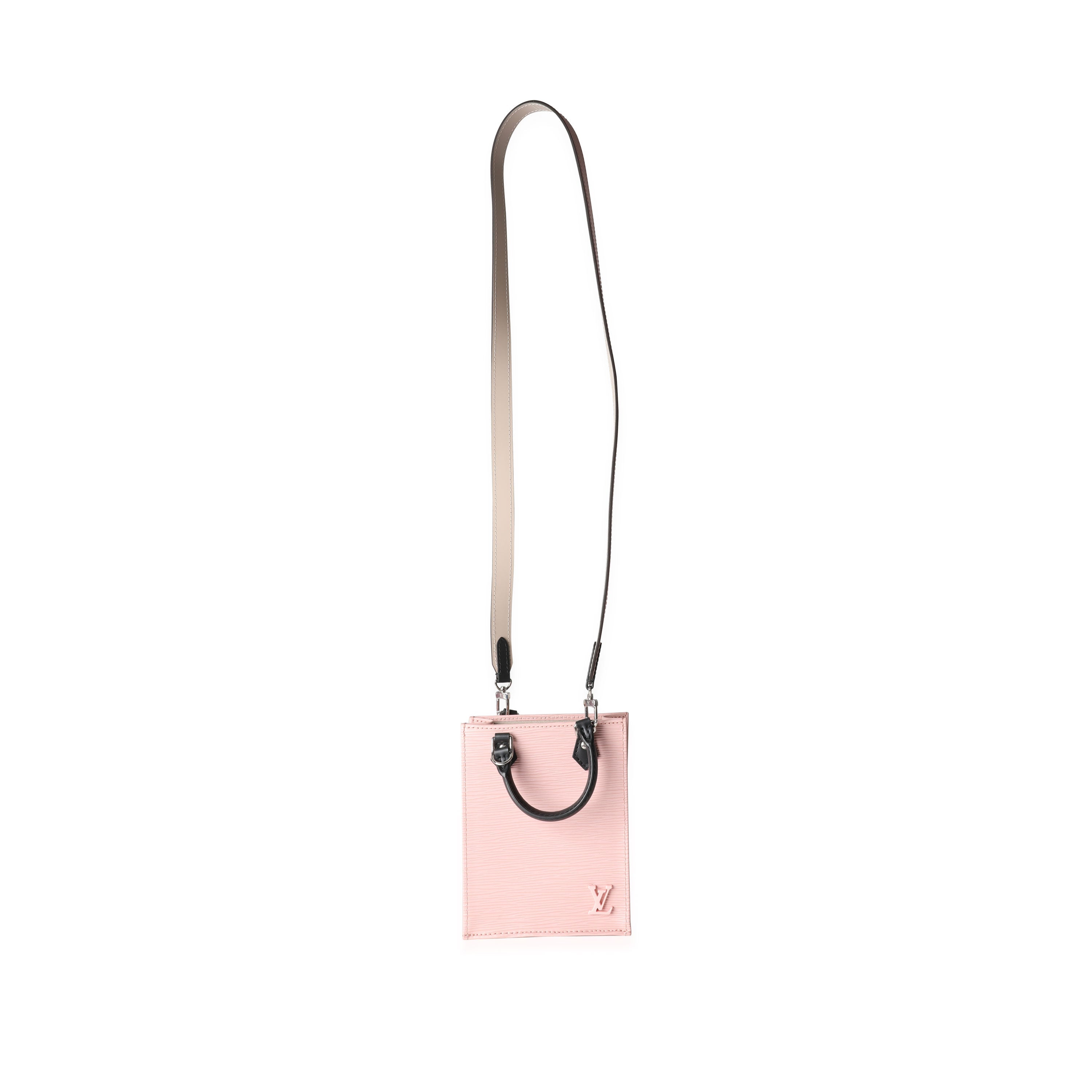 Louis Vuitton Louis Vuitton Rose Ballerine Epi & Black Leather Petit Sac Plat