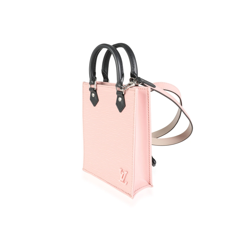 Louis Vuitton Louis Vuitton Rose Ballerine Epi & Black Leather Petit Sac Plat