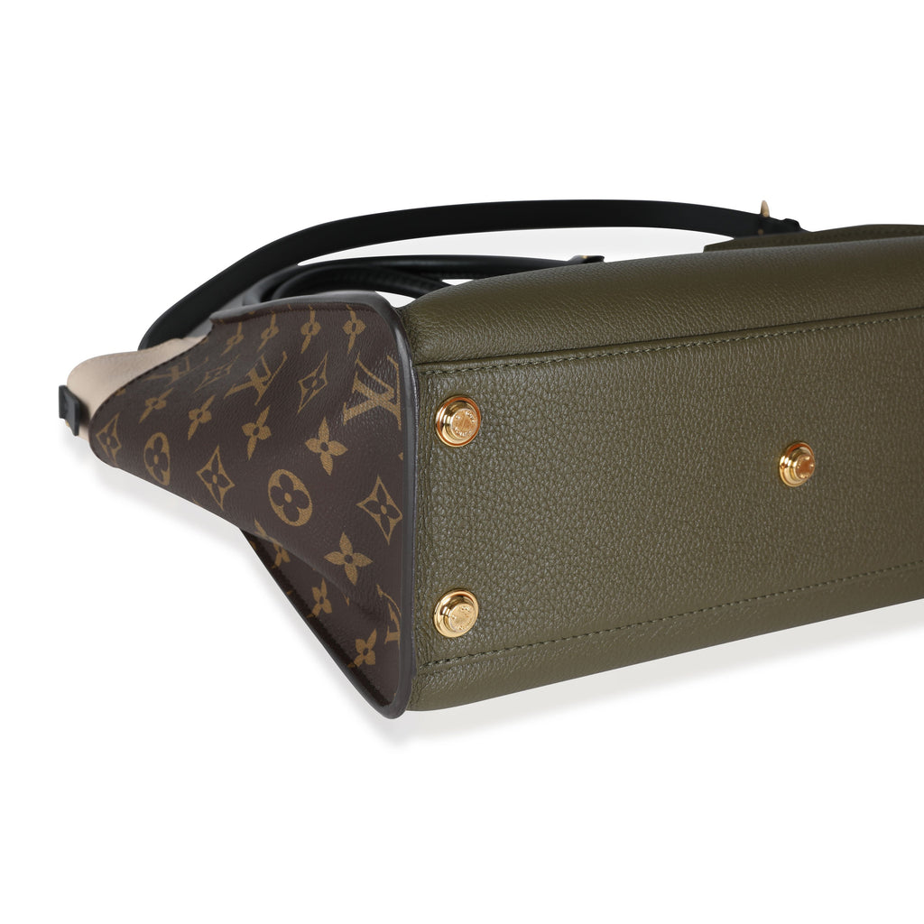 Louis Vuitton Louis Vuitton Laurier Green, Toffee Latte Beige & Monogram Canvas On My Side MM