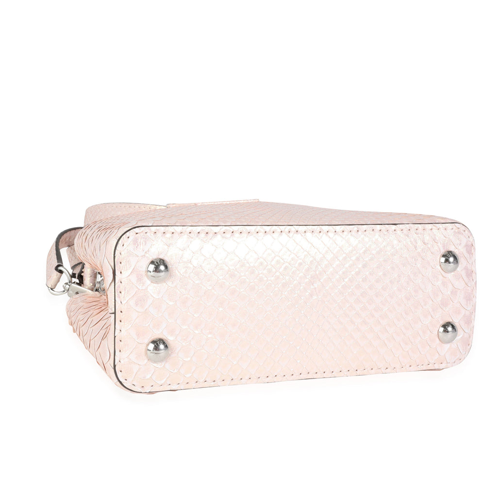 Louis Vuitton Louis Vuitton Iridescent Pink Python Mini Capucines