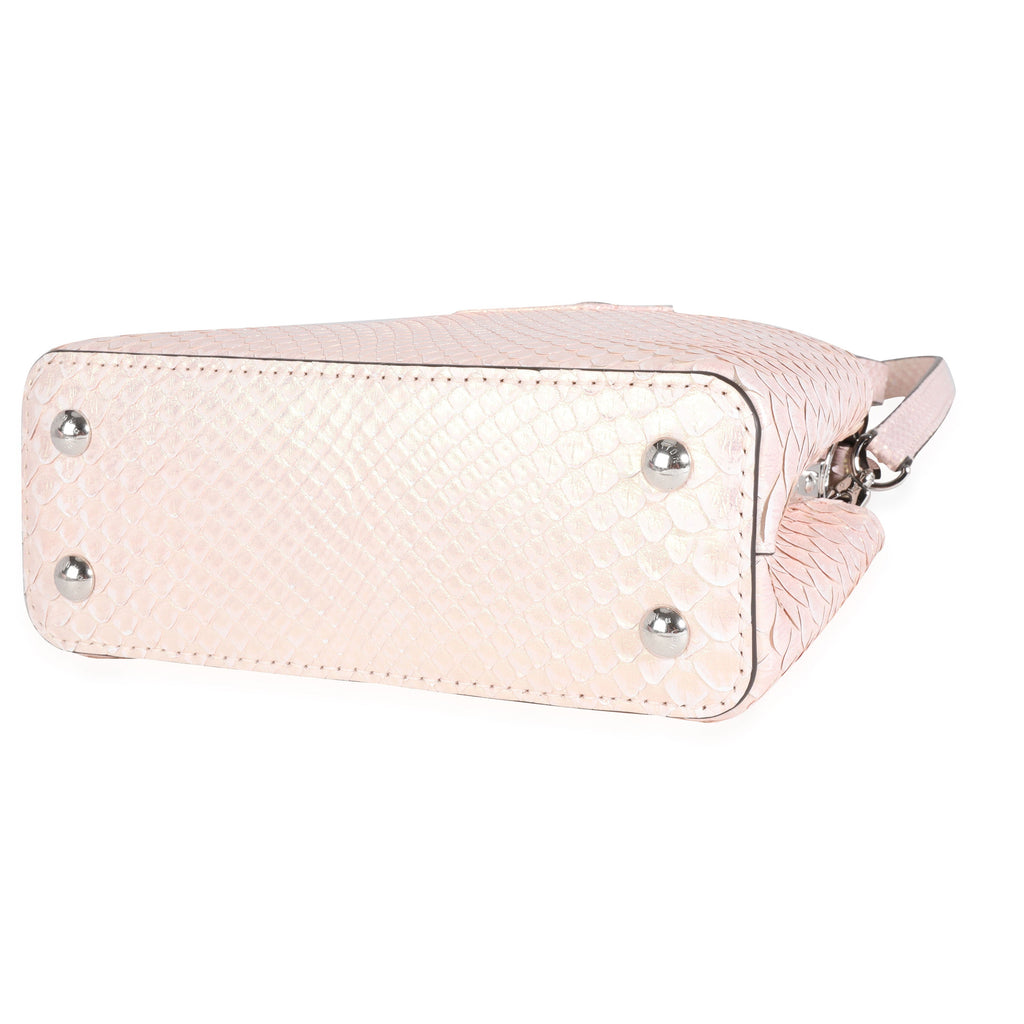 Louis Vuitton Louis Vuitton Iridescent Pink Python Mini Capucines
