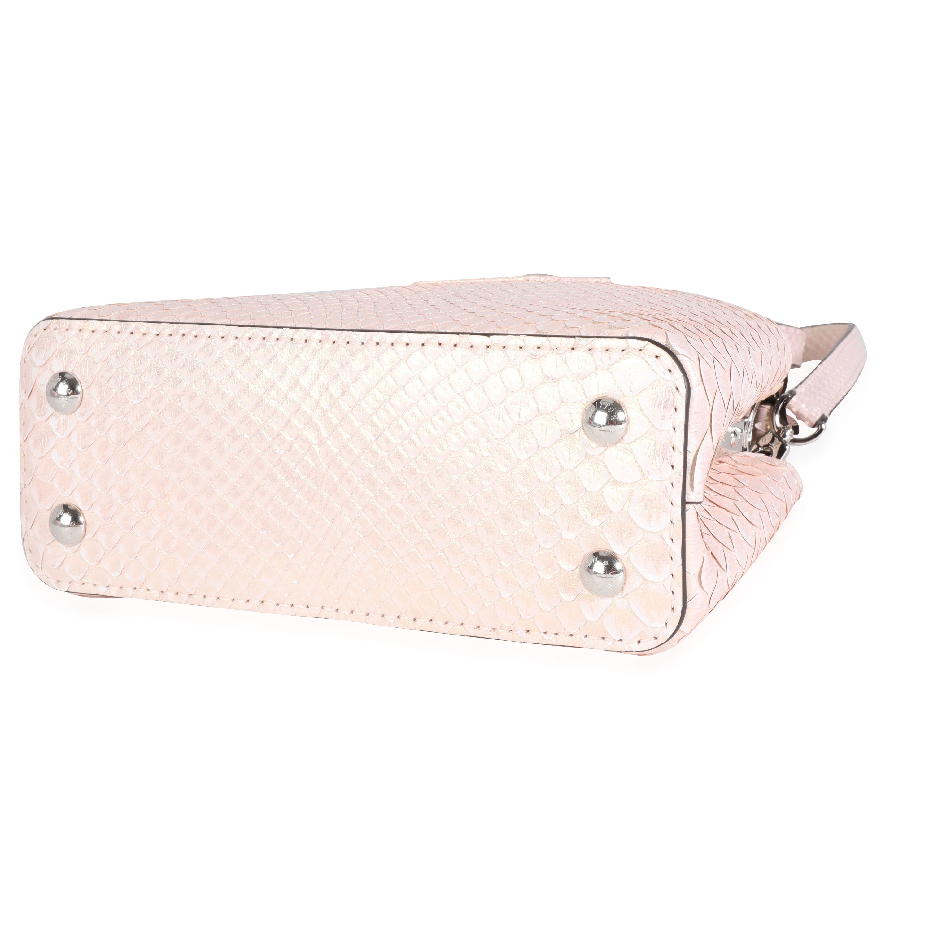 Louis Vuitton Louis Vuitton Iridescent Pink Python Mini Capucines