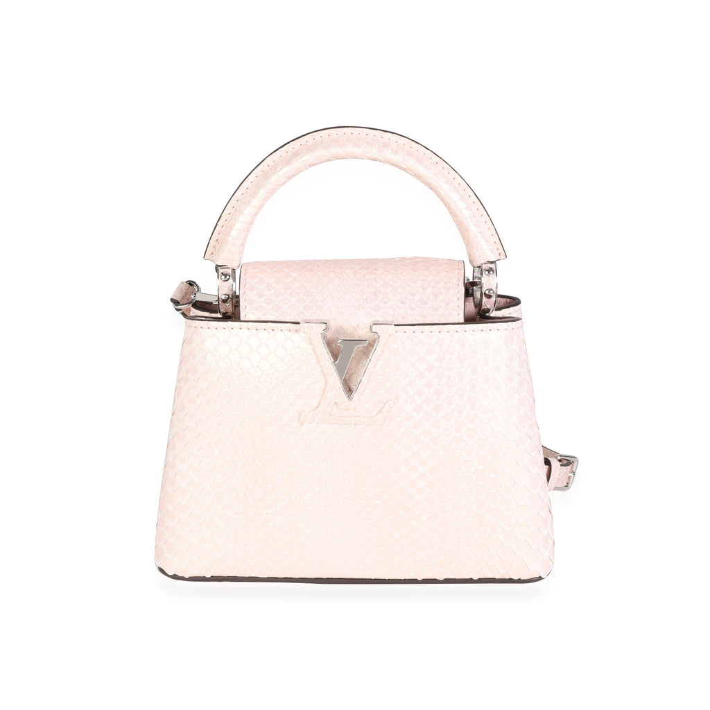 Louis Vuitton Louis Vuitton Iridescent Pink Python Mini Capucines