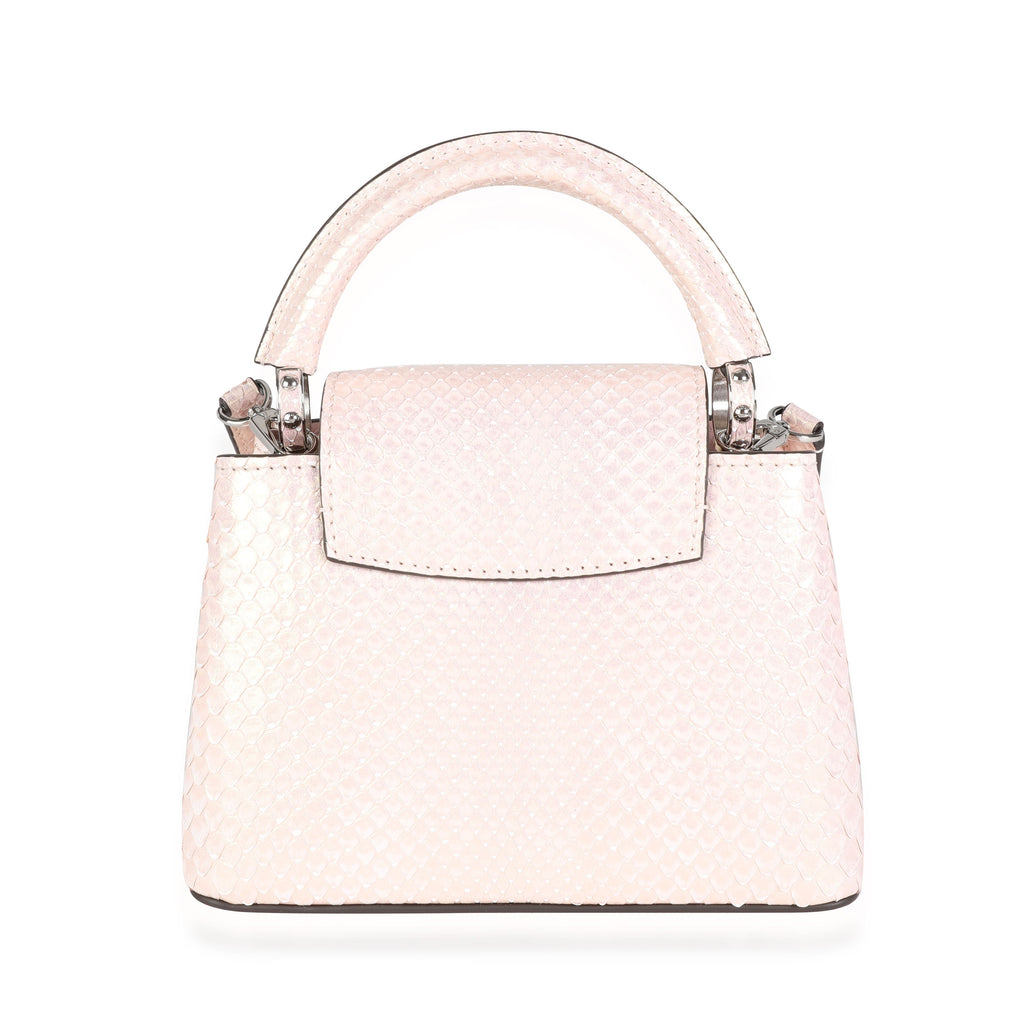 Louis Vuitton Louis Vuitton Iridescent Pink Python Mini Capucines