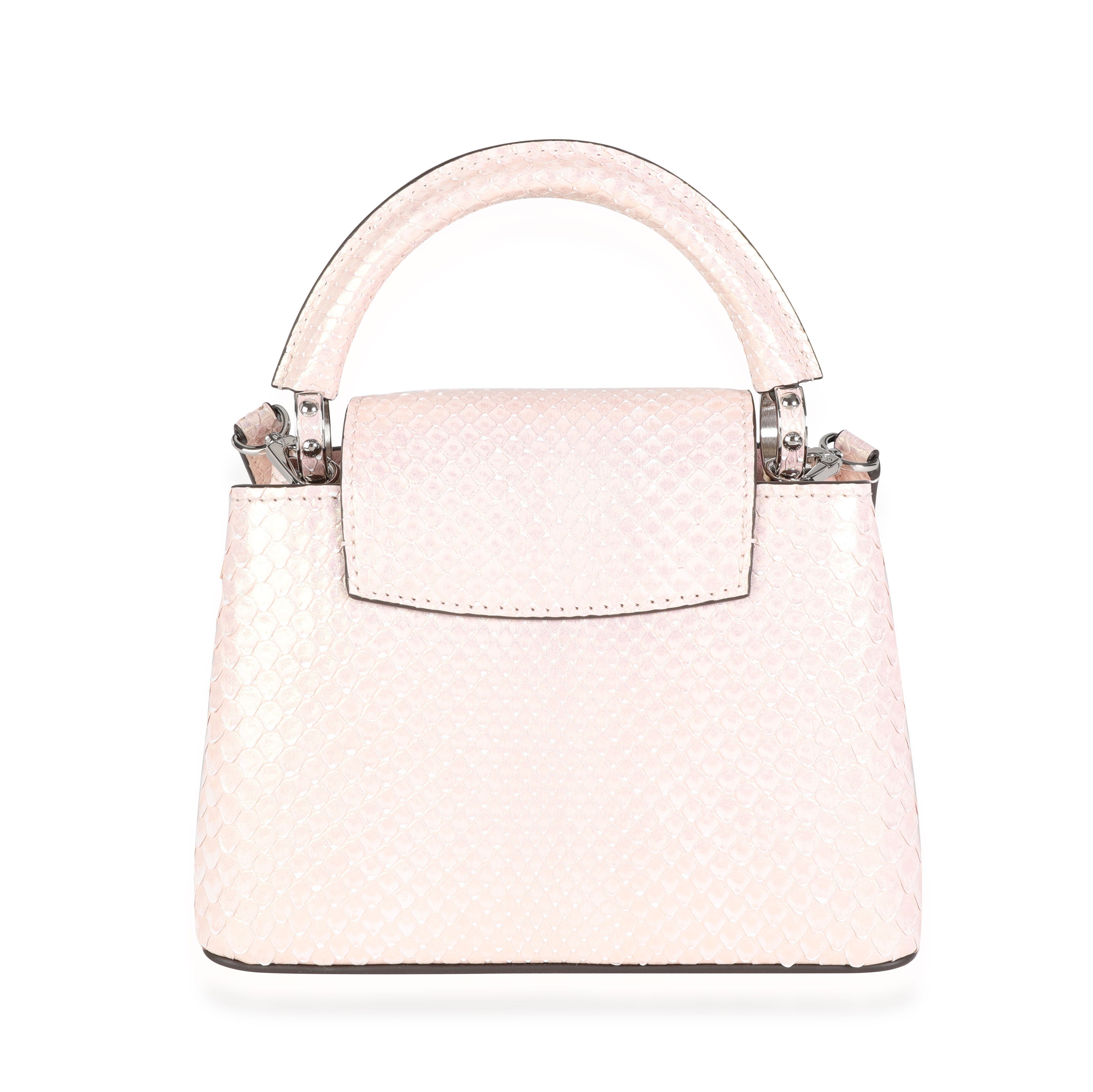 Louis Vuitton Louis Vuitton Iridescent Pink Python Mini Capucines