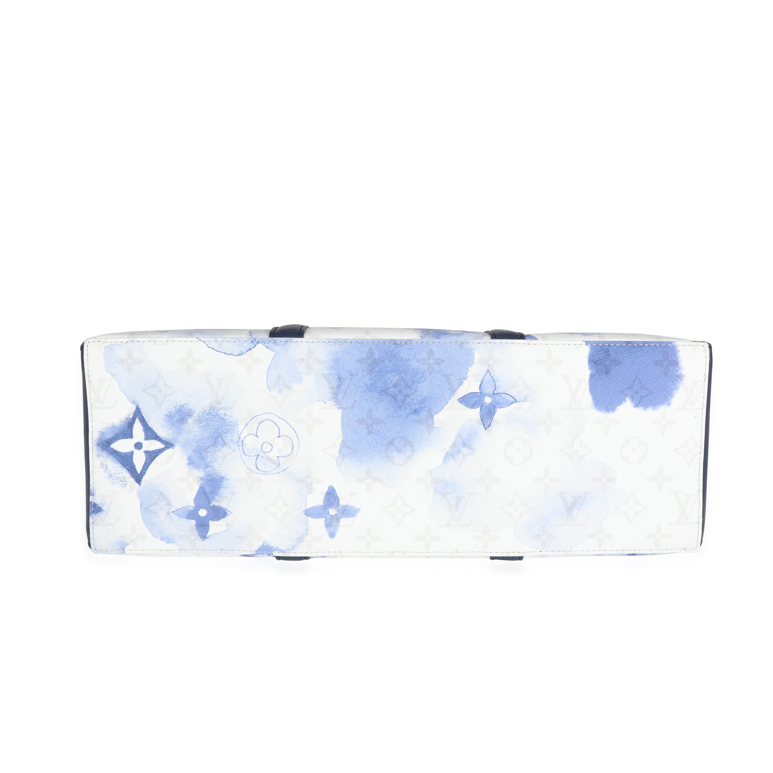 Louis Vuitton Louis Vuitton Limited Edition Blue Watercolor Monogram Coated Canvas New Tote GM