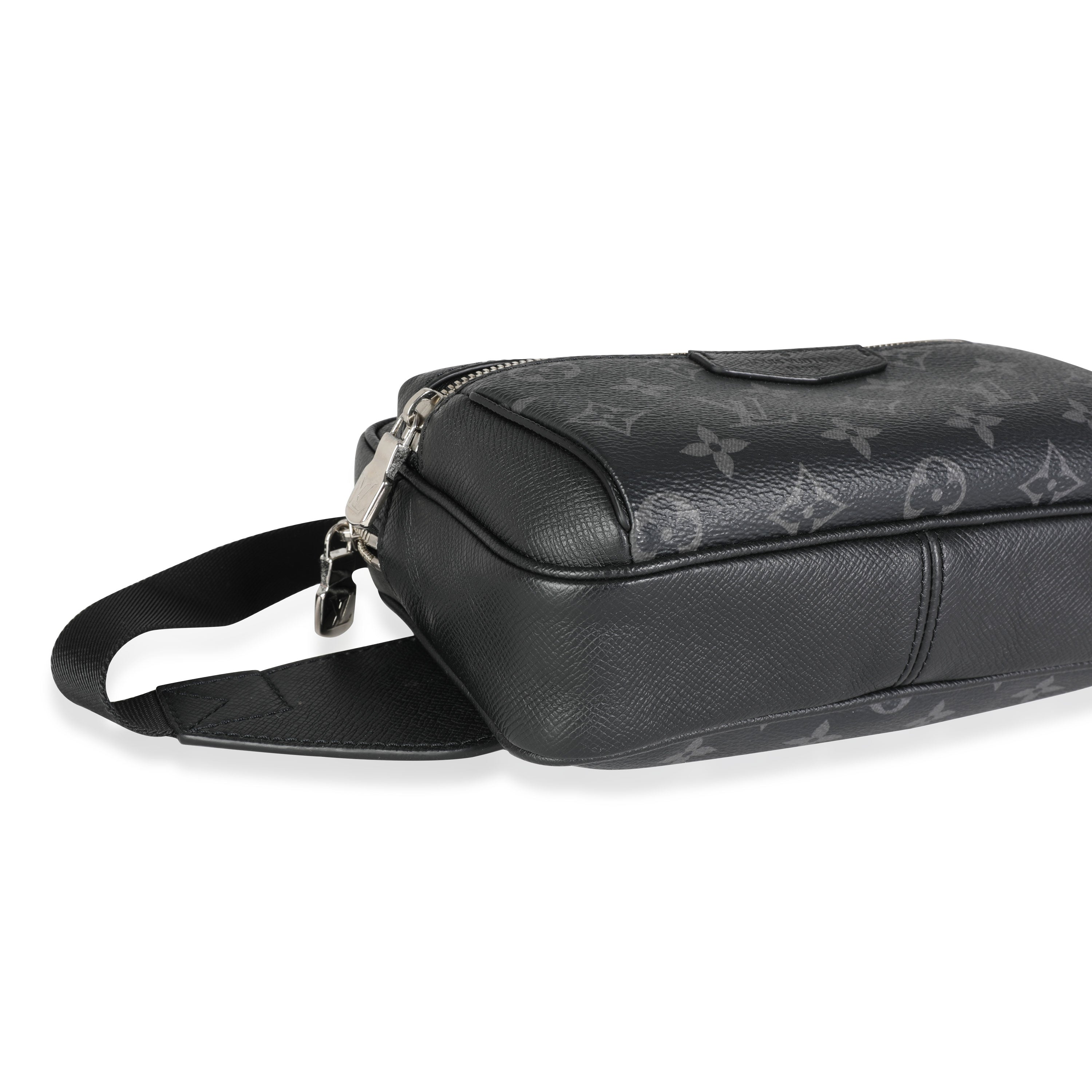 Louis Vuitton Louis Vuitton Black Taiga Leather & Monogram Eclipse Canvas Outdoor Messenger
