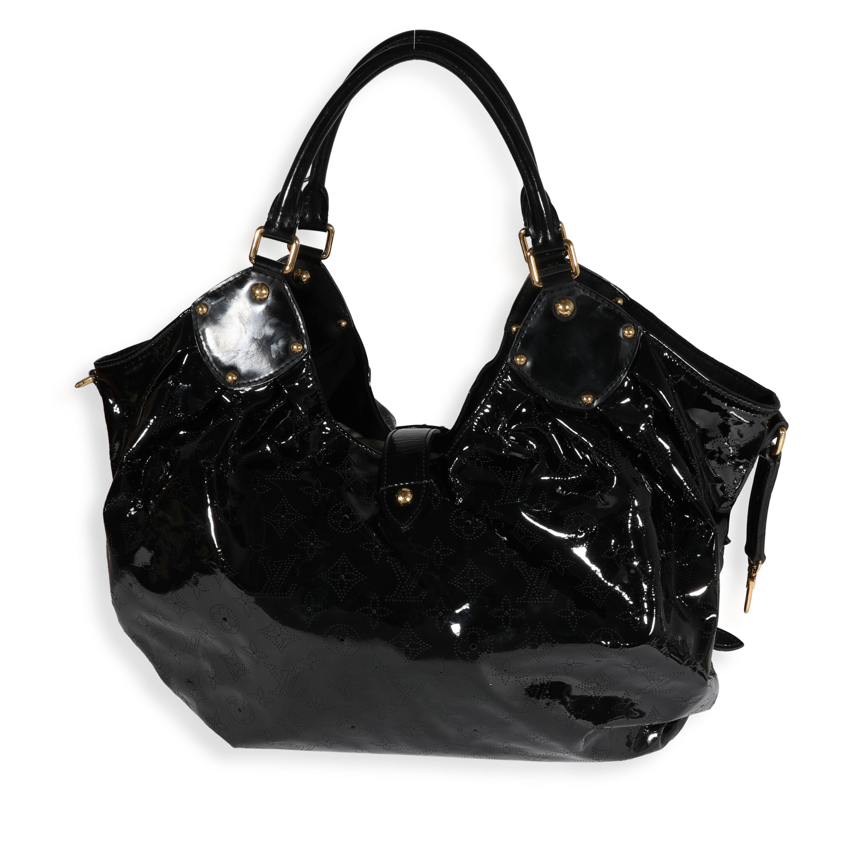 Louis Vuitton Louis Vuitton Black Patent Mahina Surya XL Hobo