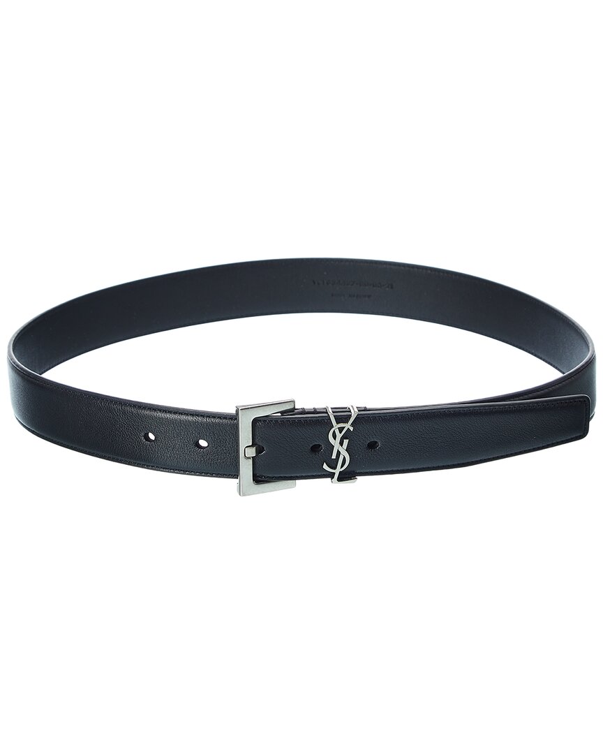 Saint Laurent Monogram Leather Belt