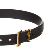 Saint Laurent Cassandre Leather Belt