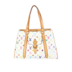 Louis Vuitton Louis Vuitton x Takashi Murakami White Monogram Multicolore Aurelia Tote MM