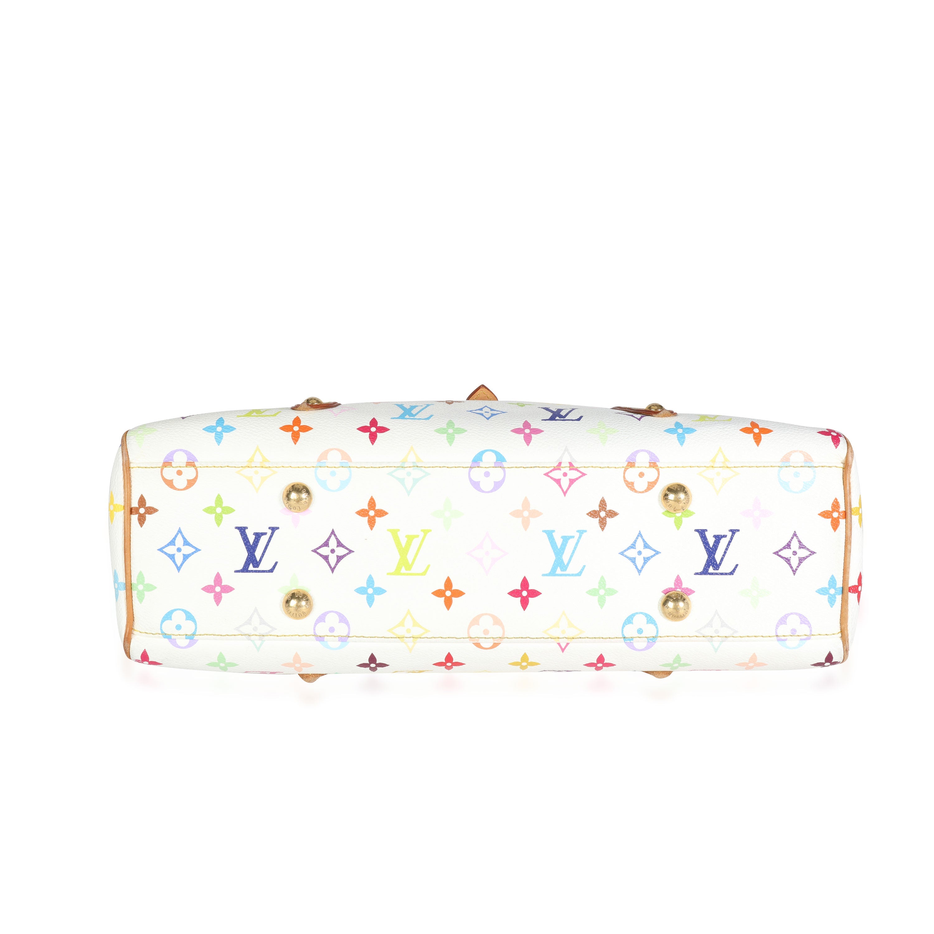 Louis Vuitton Louis Vuitton x Takashi Murakami White Monogram Multicolore Aurelia Tote MM