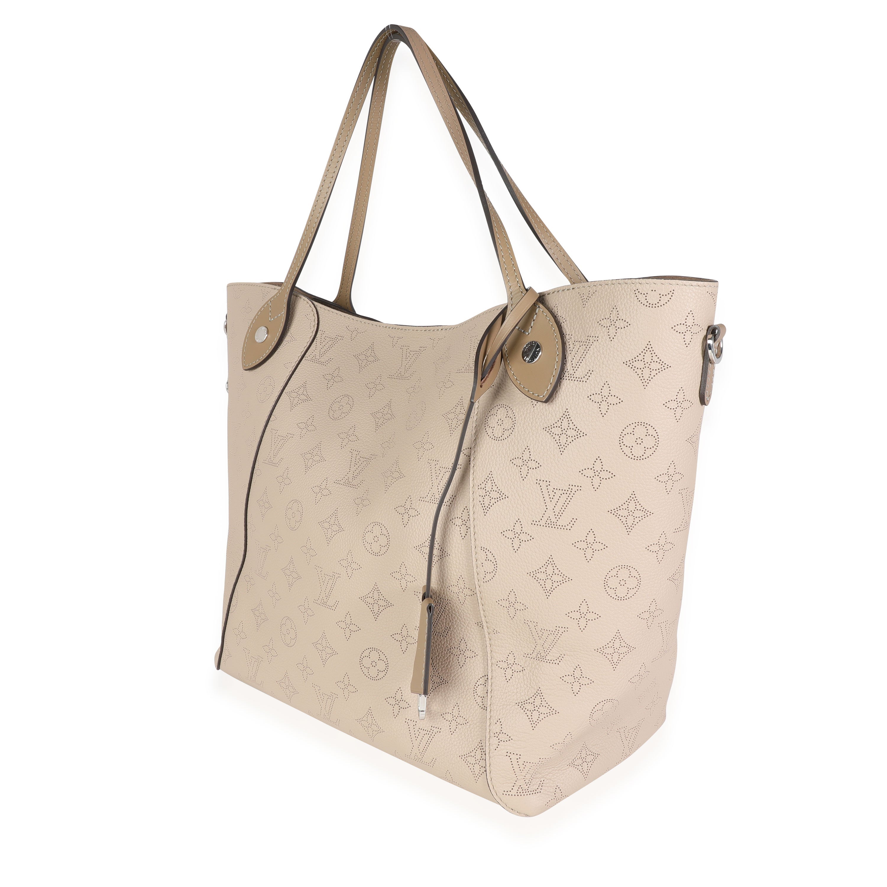 Louis Vuitton Louis Vuitton Galet Gray Mahina Leather Hina MM