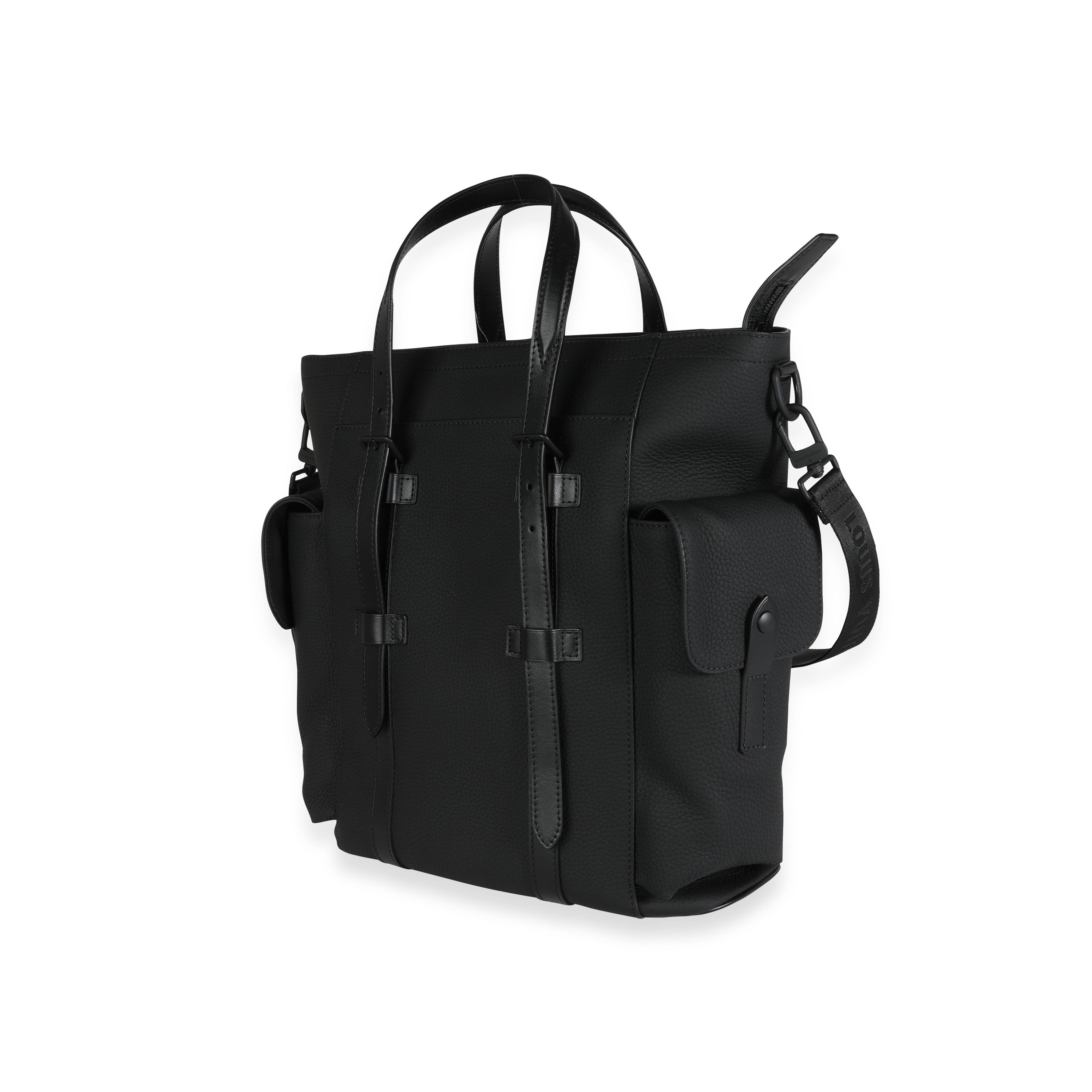 Louis Vuitton Louis Vuitton Black Taurillon Leather Christopher Tote
