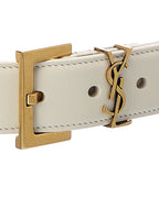 Saint Laurent Monogram Leather Belt