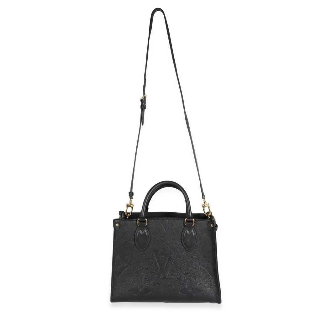 Louis Vuitton Louis Vuitton Black Giant Monogram Empreinte Leather Onthego PM
