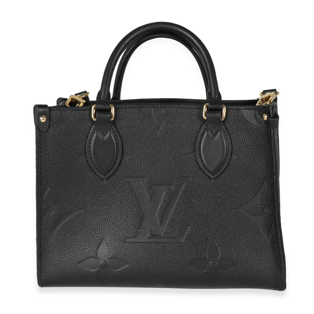 Louis Vuitton Louis Vuitton Black Giant Monogram Empreinte Leather Onthego PM