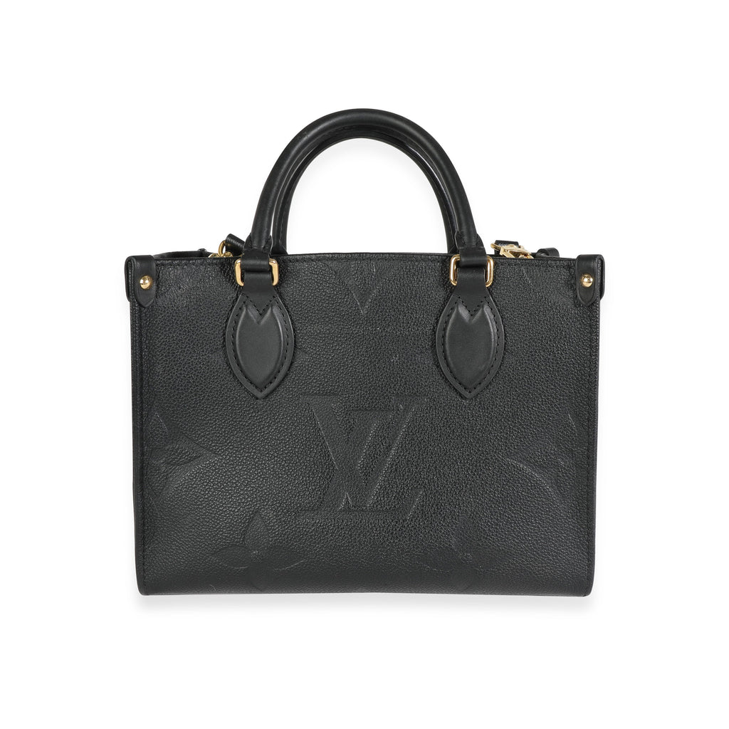 Louis Vuitton Louis Vuitton Black Giant Monogram Empreinte Leather Onthego PM